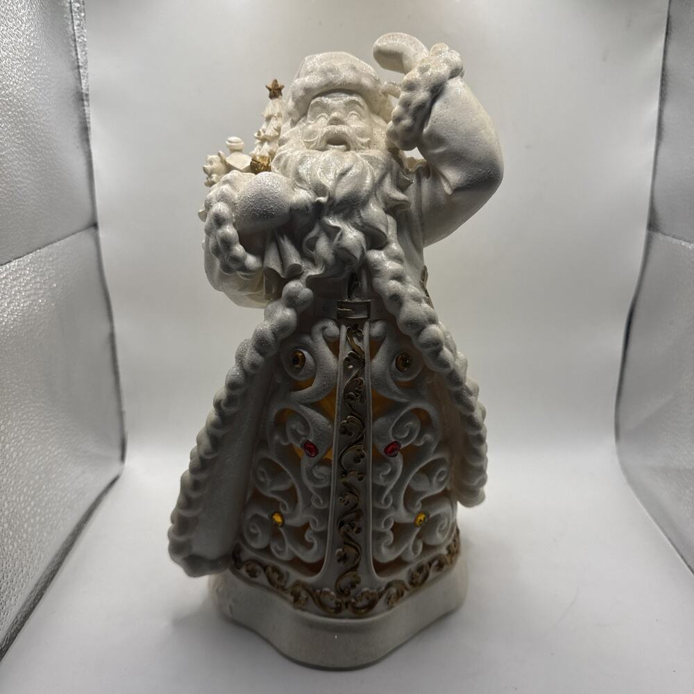 AVON 2007 Bejeweled Santa LED Lights Figurine Christmas Decor NEW *